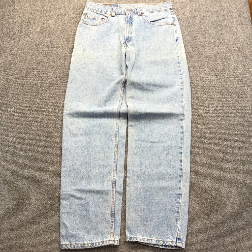 Vintage Levis 550 Relaxed Fit Light Wash Jeans Made in USA 33x32 Mens Denim